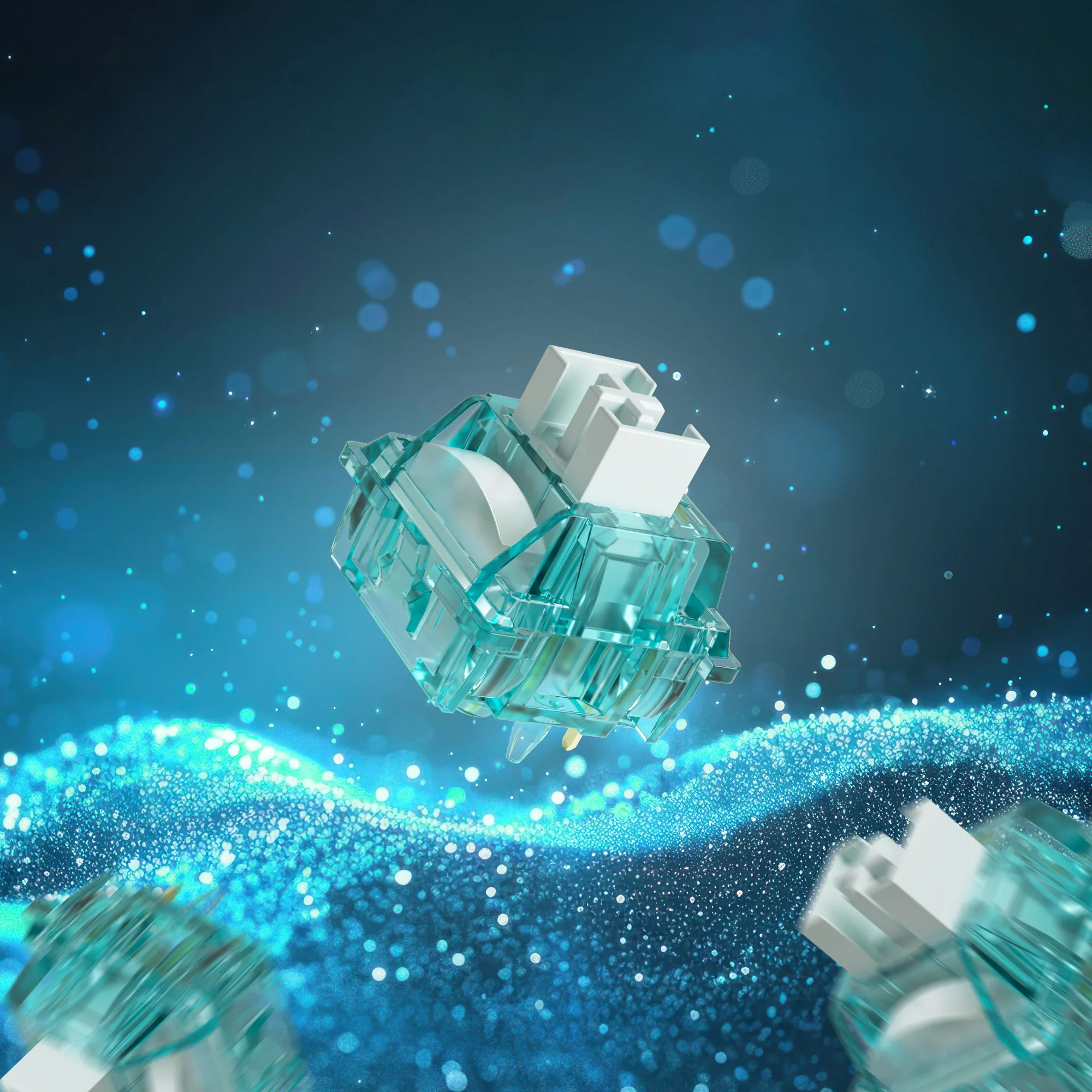 Akko Creamy Cyan Switch (Clicky, 45pcs) - Image 4