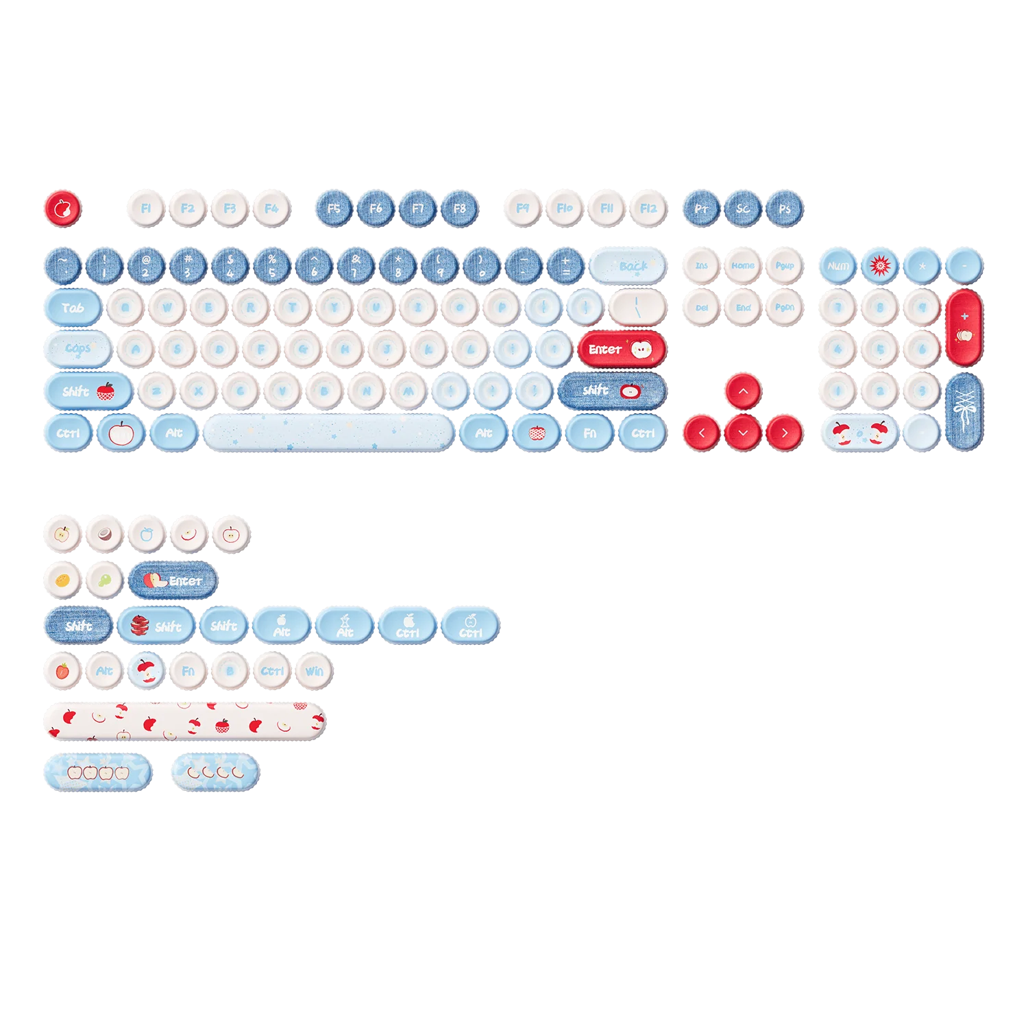 Apple Wave BottleCap Tastenkappen Set (131-Tasten)
