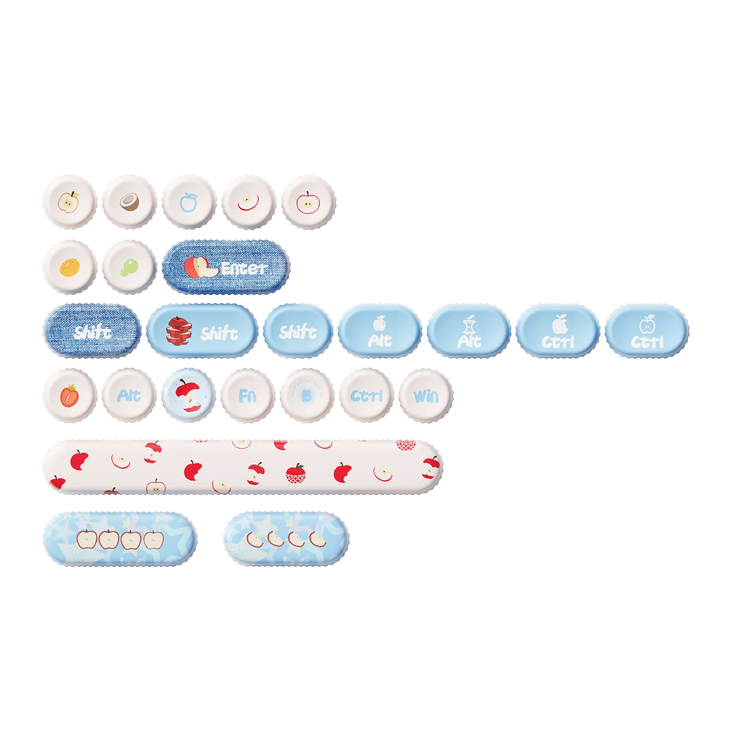 Apple Wave BottleCap Tastenkappen Set (131-Tasten) - Image 12