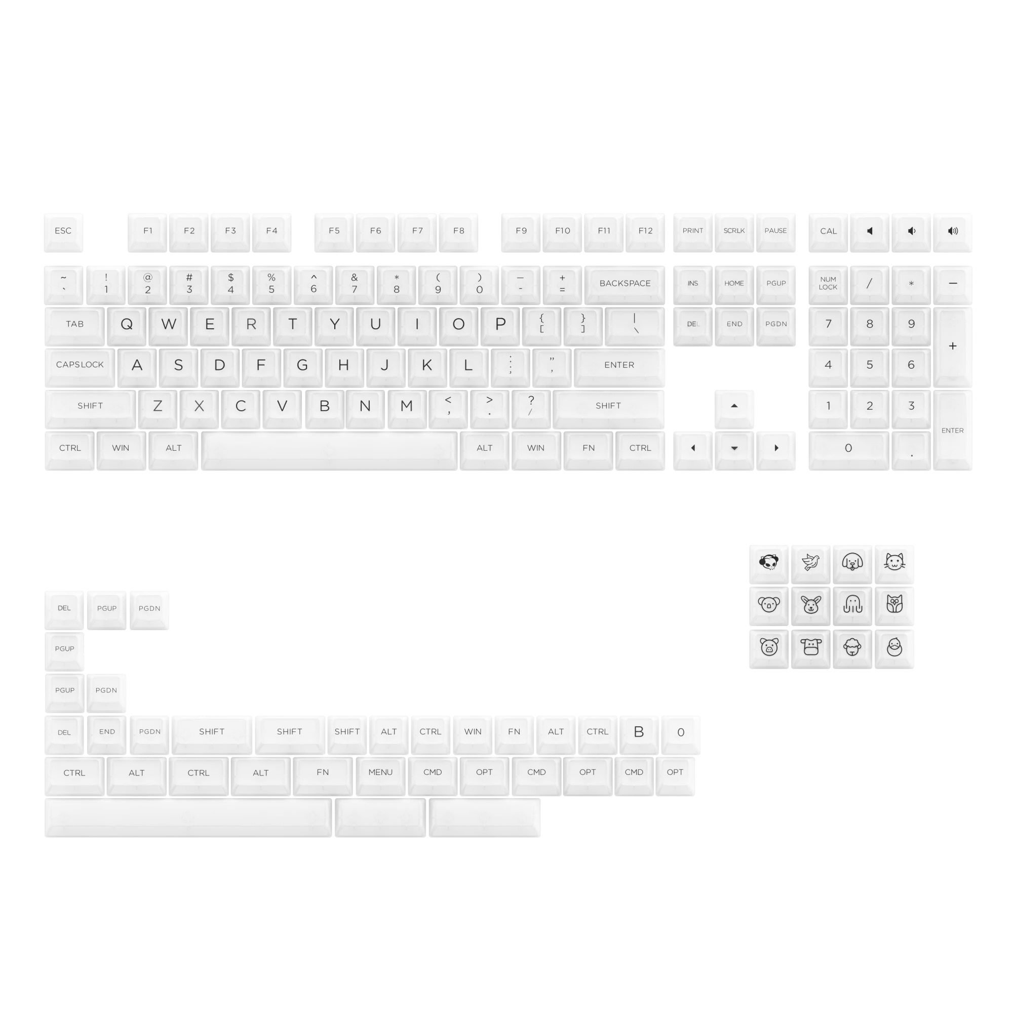 ASA Clear Tastenkappen Set (155 Tasten) - Image 19
