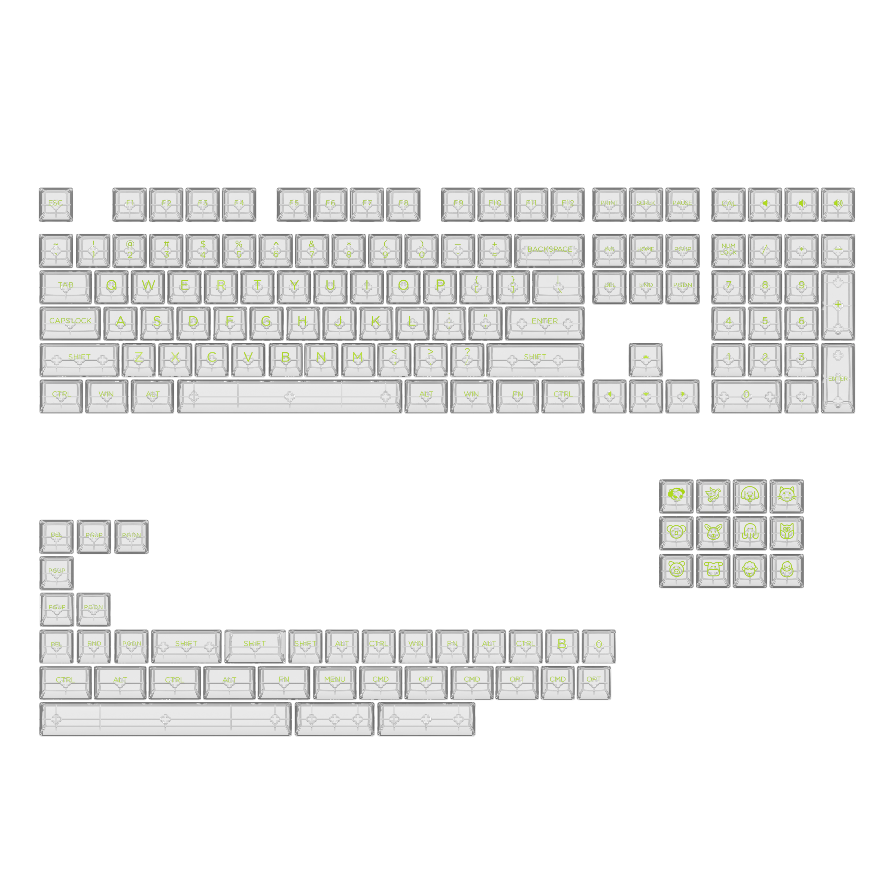 ASA Clear Tastenkappen Set (155 Tasten) - Image 3