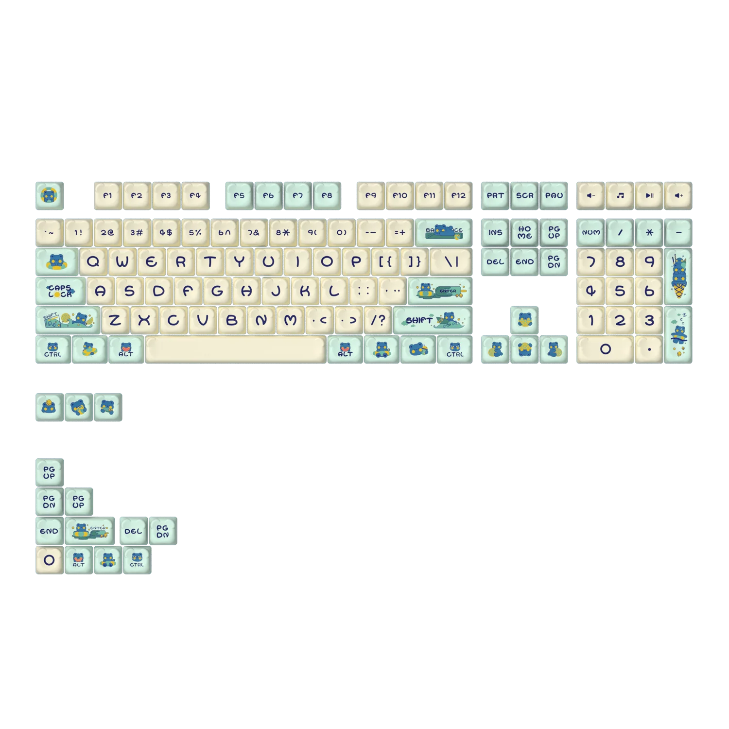 Bear Theme Tastenkappen Set (122 Tasten) - Image 9