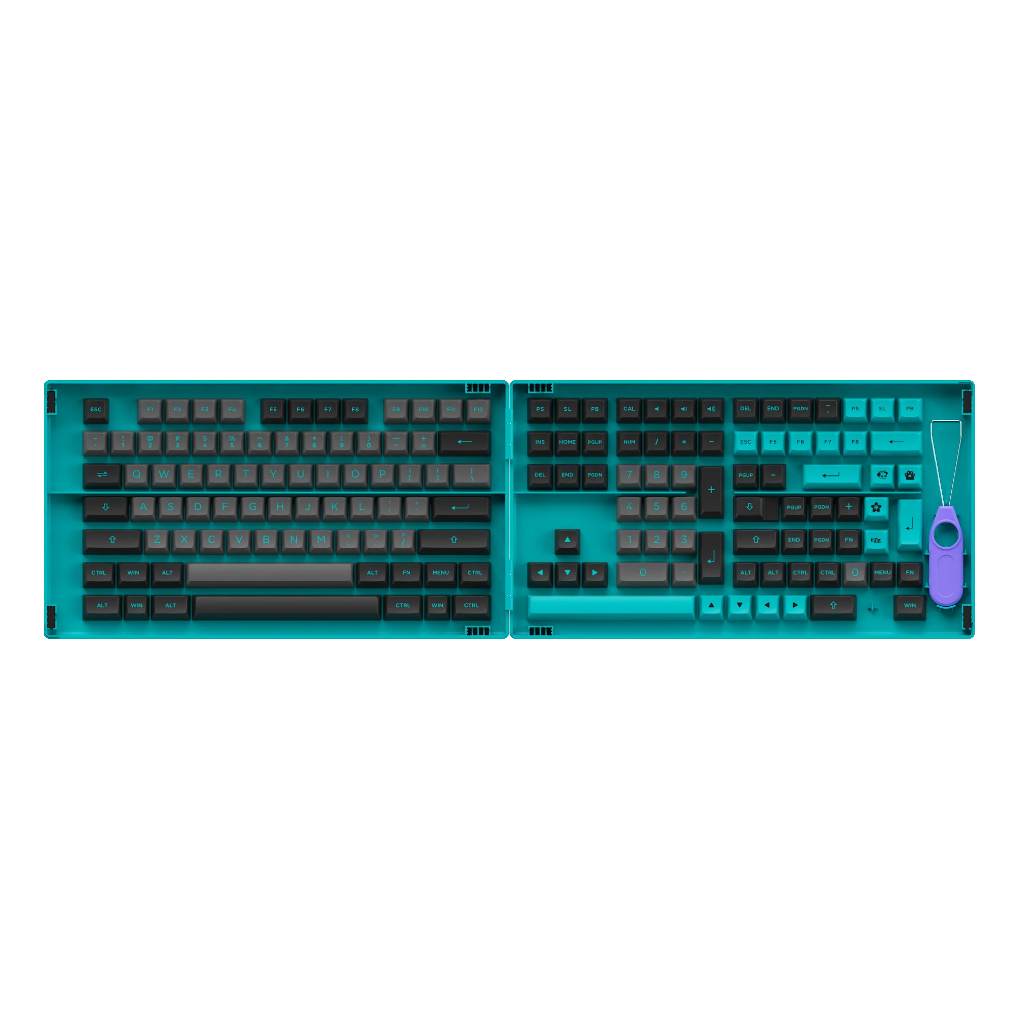 Black & Cyan Tastenkappen Set (197 Tasten)