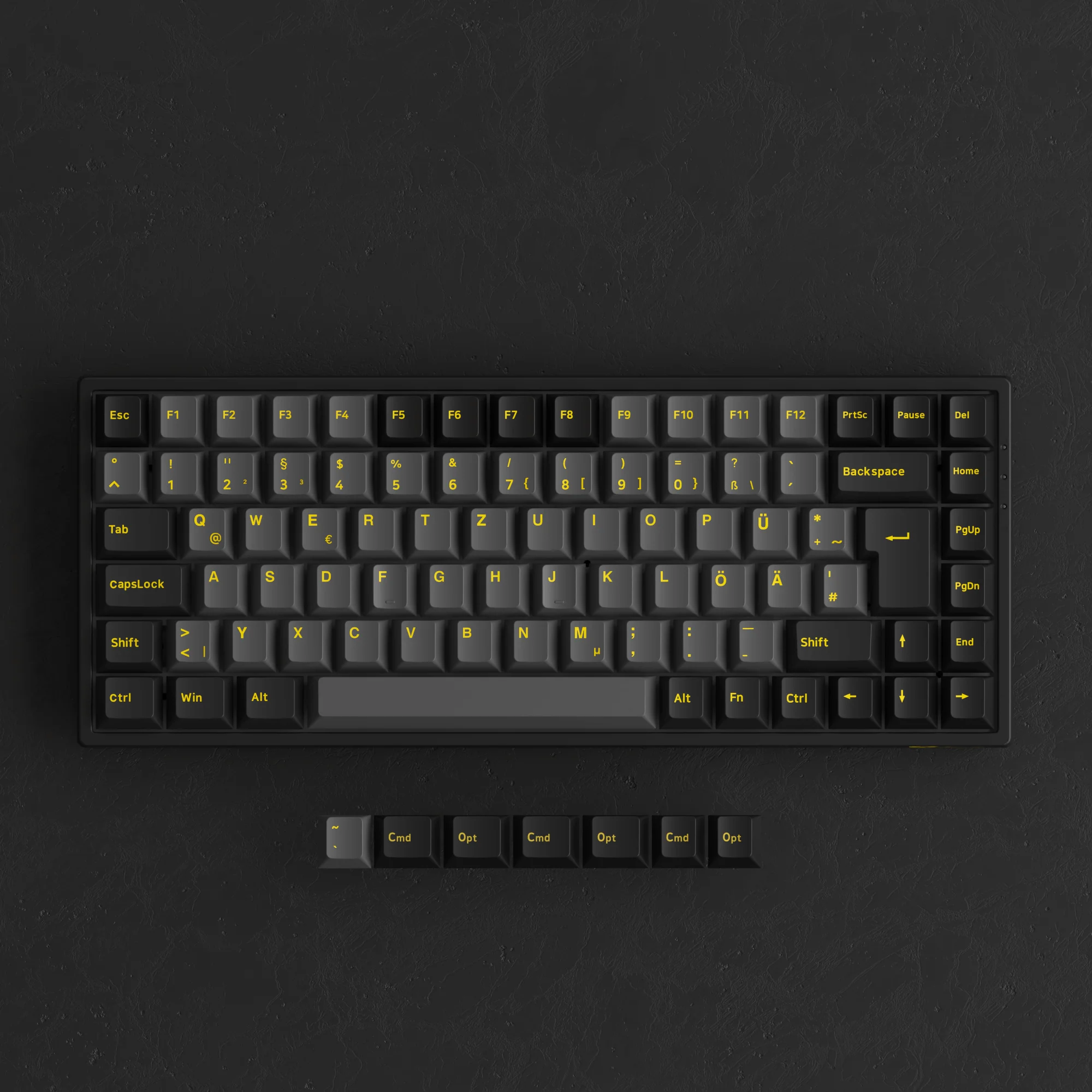 Black & Gold 3084B Plus ISO-DE - Akko V3 Cream Yellow Pro - Image 9