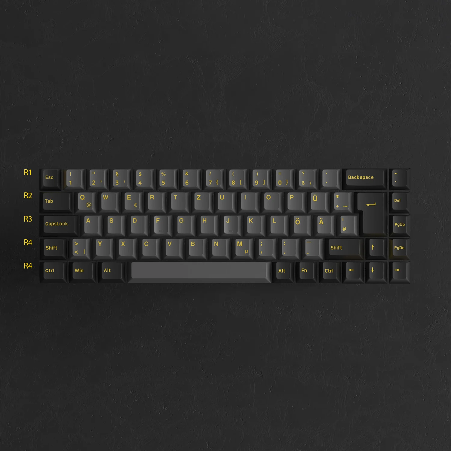 Black & Gold ISO DE Tastenkappen Set (69-Tasten) - Image 12