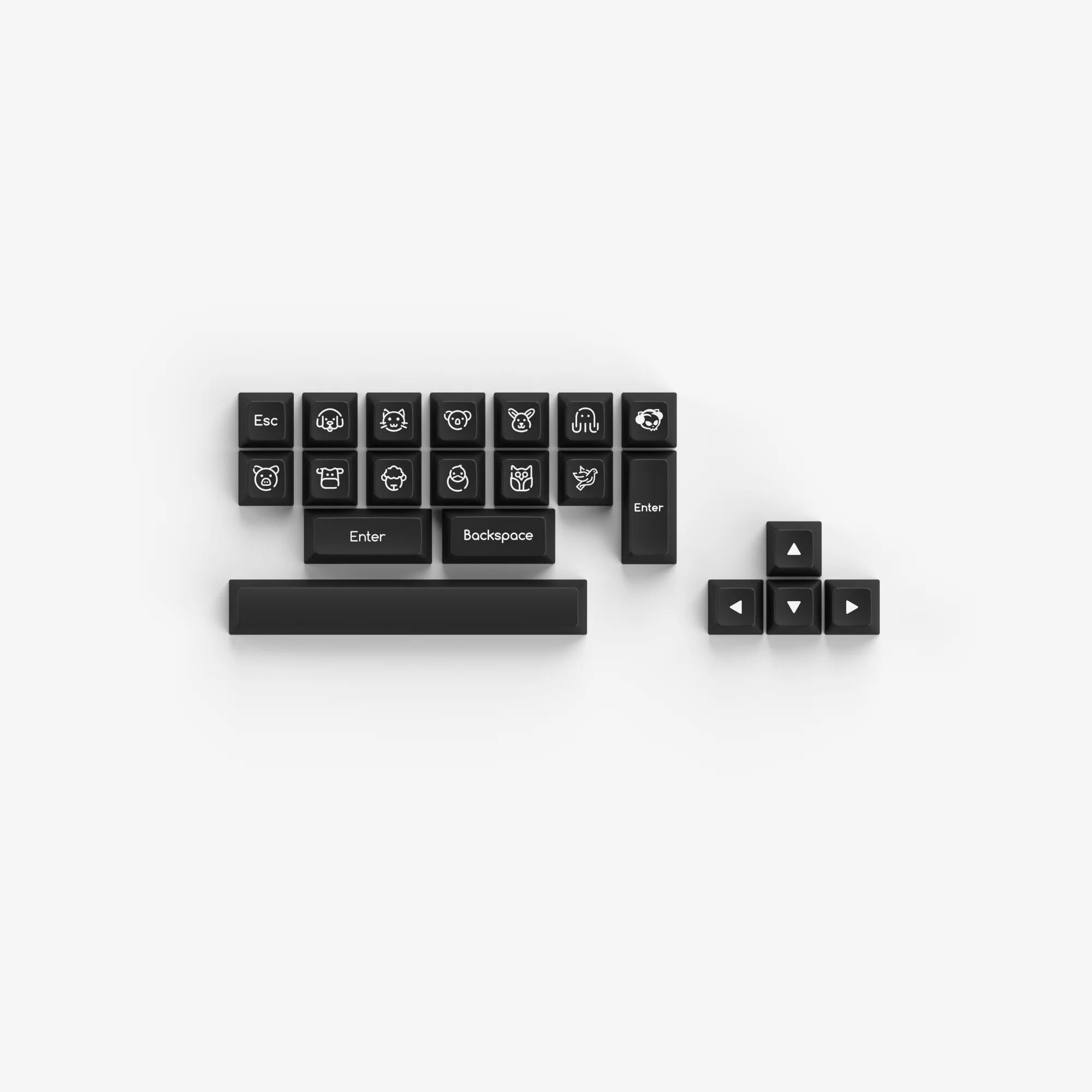Black on White ABS SAL Tastenkappen Set (195 Tasten) - Image 6