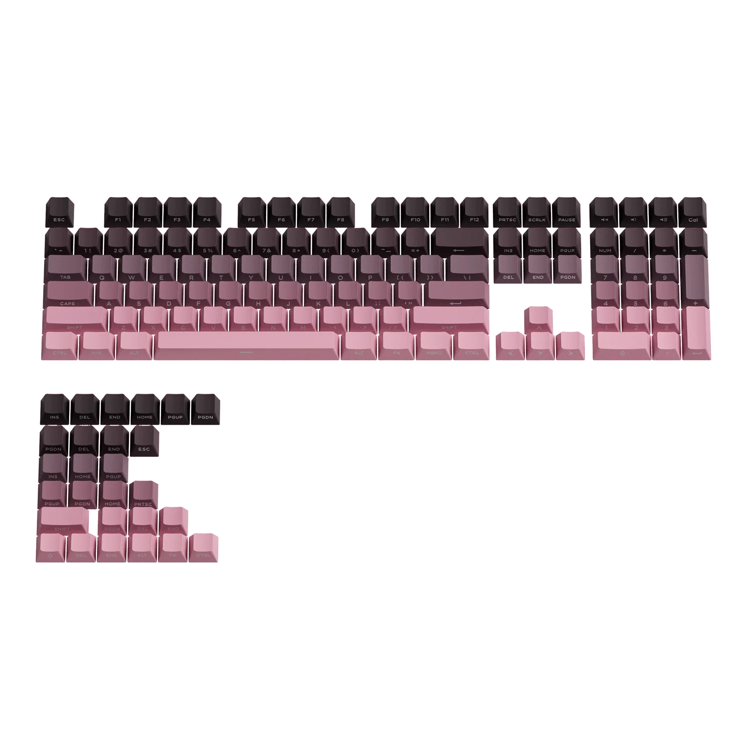 Black & Pink Gradient Tastenkappen Set (135-Tasten) - Image 6