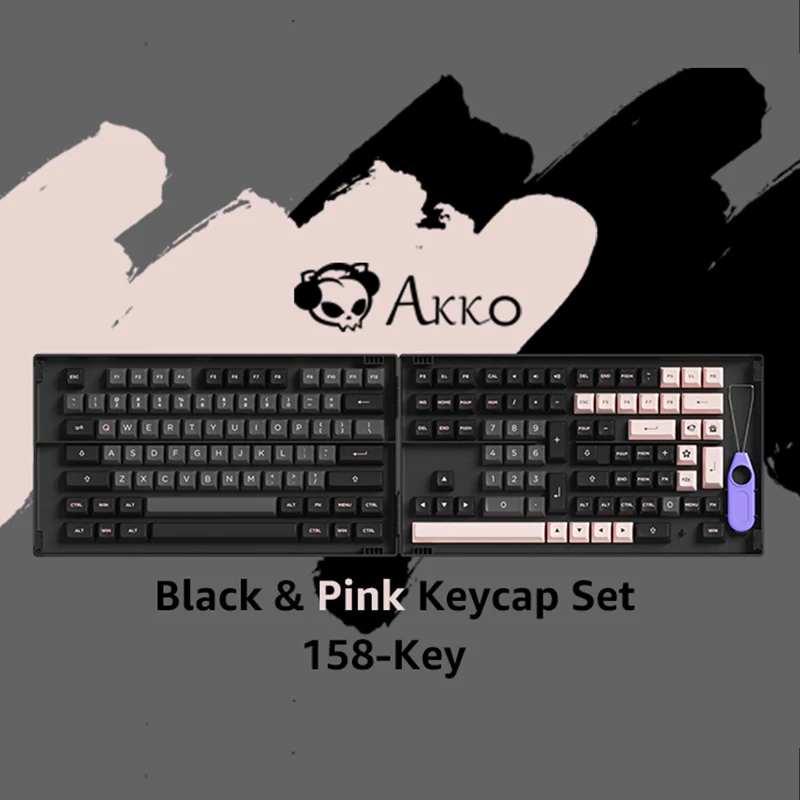 Black & Pink Tastenkappen Set (158 Tasten) - Image 4