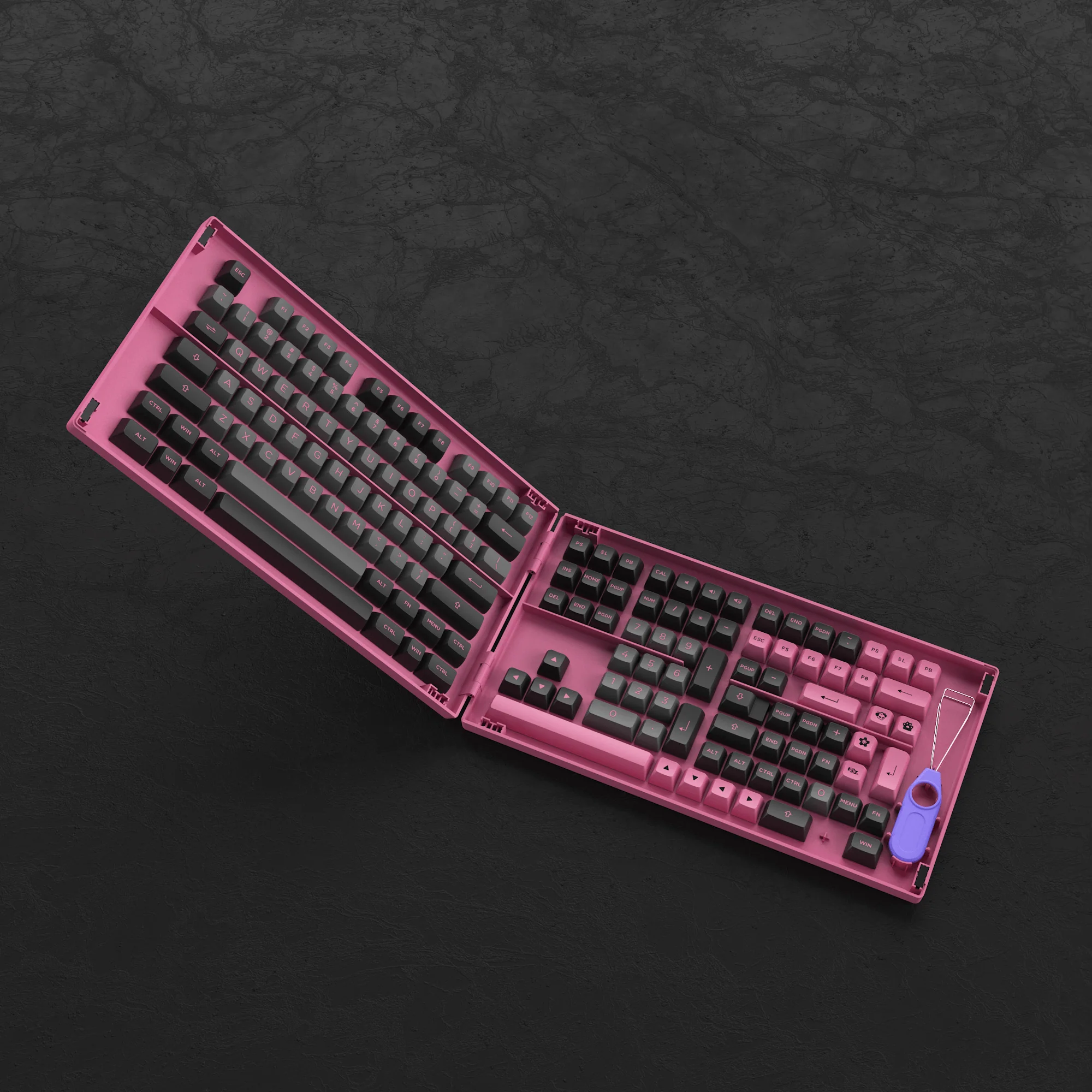 Black & Rose Tastenkappen Set (197 Tasten) - Image 5