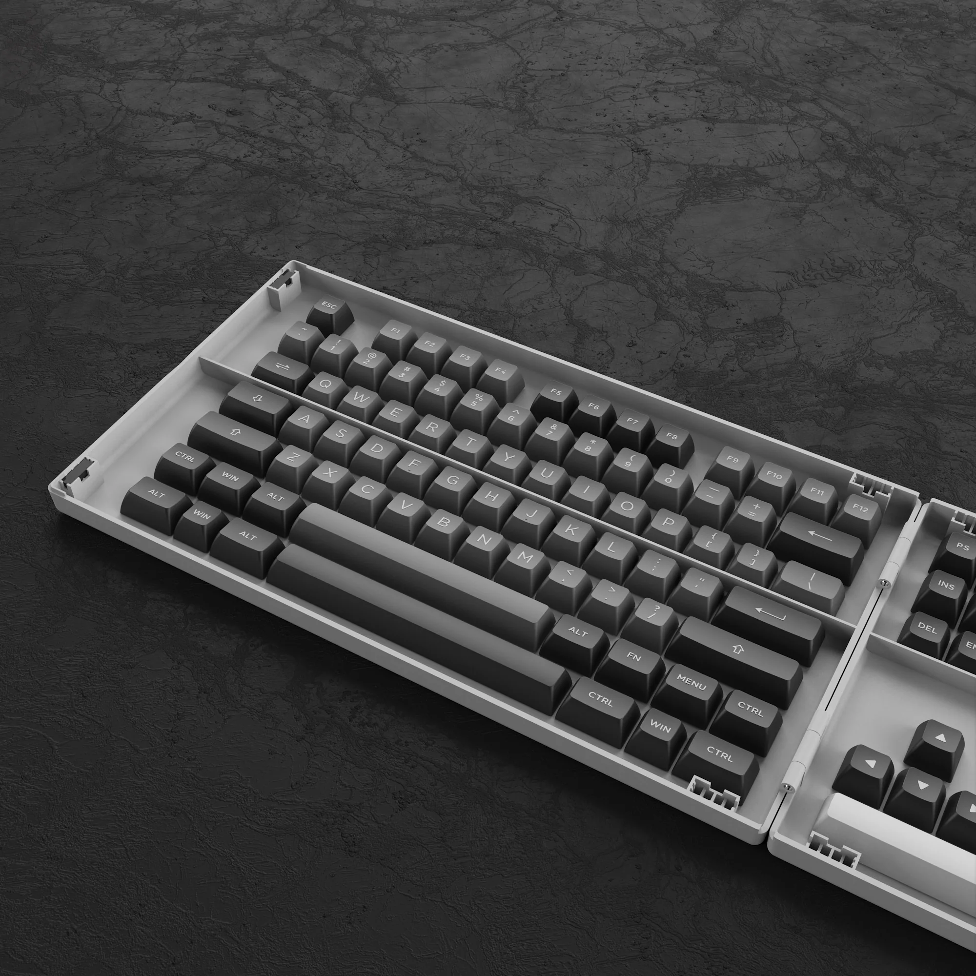 Black & Silver Tastenkappen Set (197 Tasten) - Image 8