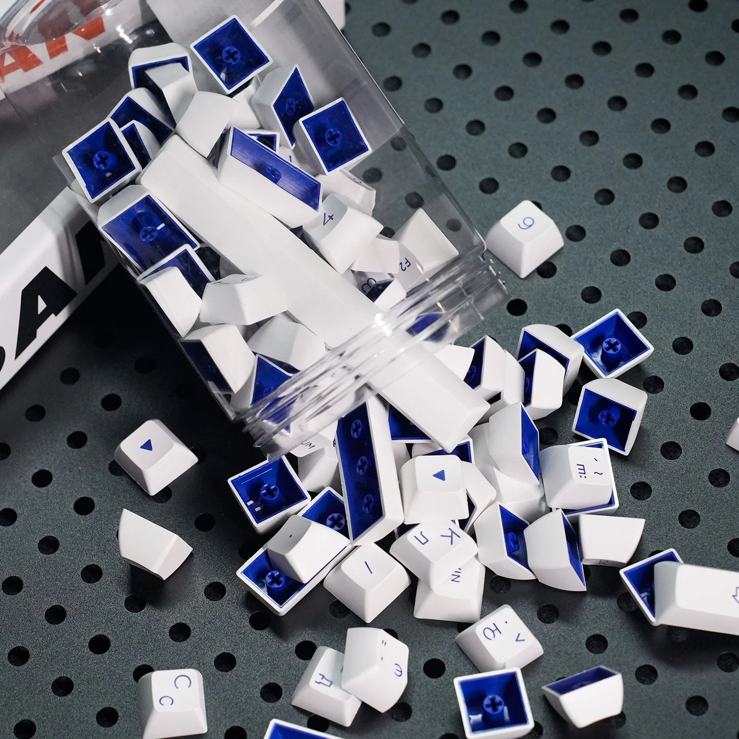 Blue on White Cyrillic Tastenkappen Set (97-Tasten) - Image 5