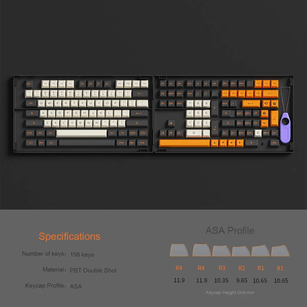Carbon Retro Tastenkappen Set - Image 9