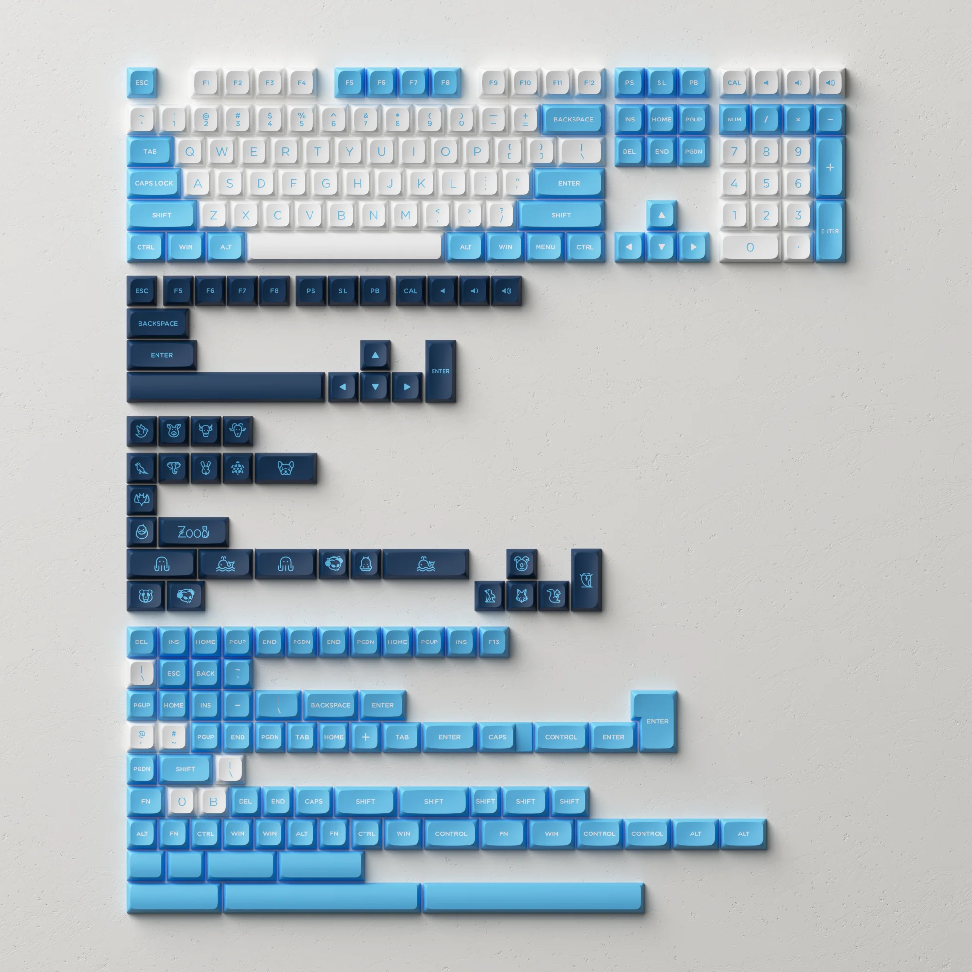 Carolina Blue Tastenkappen Set (227 Tasten) - Image 4