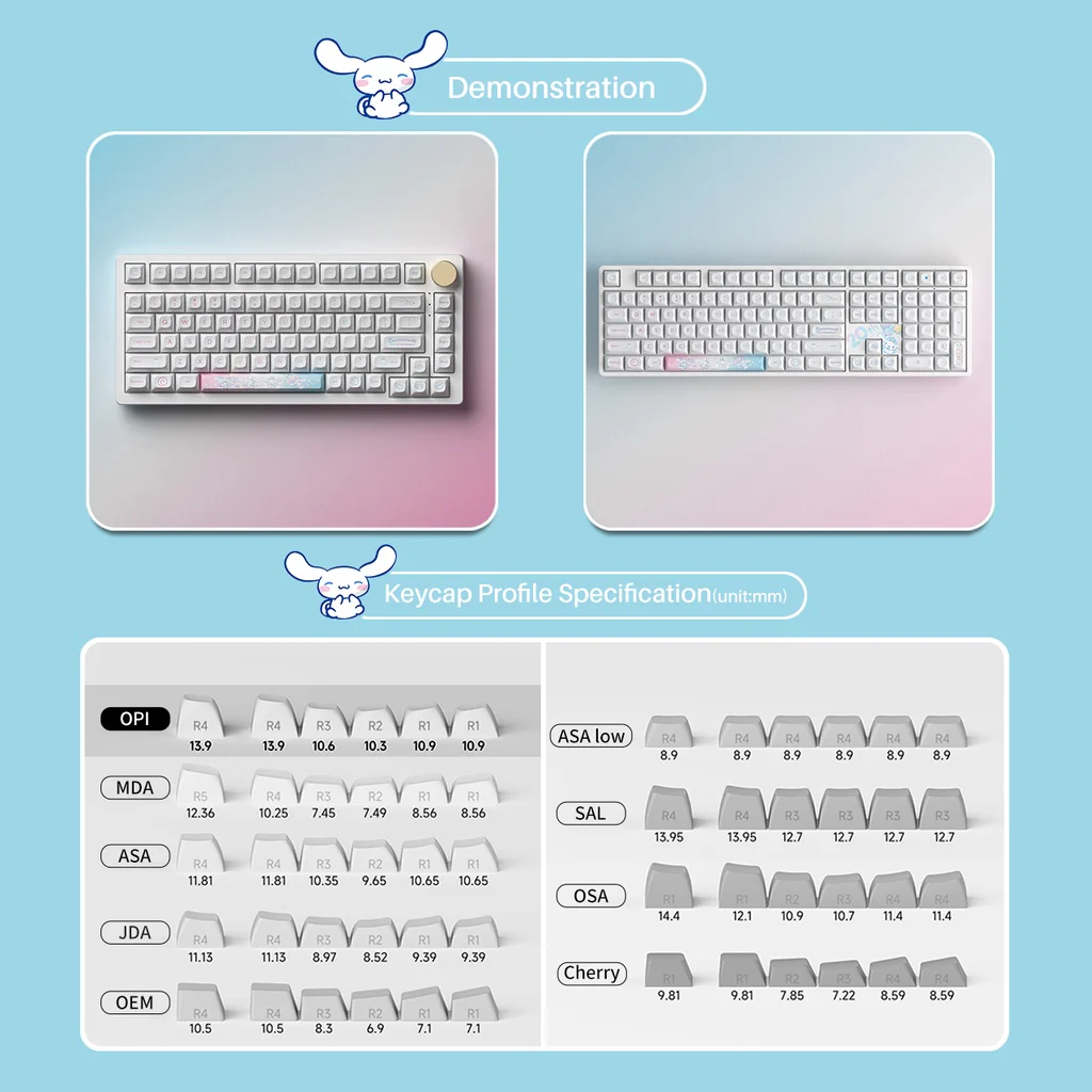 Cinnamoroll 20th Anniversary OPI Tastenkappen Set(127-Key) - Image 4