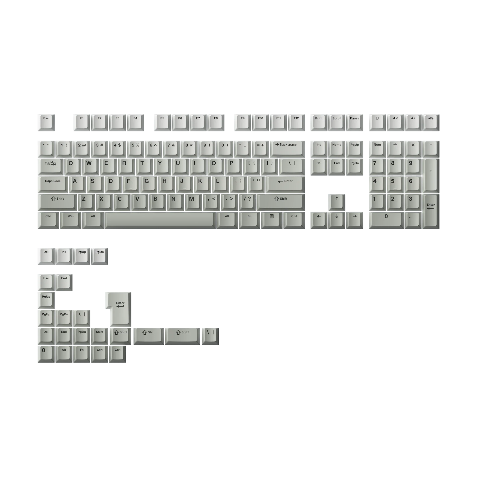 Cool Gray Tastenkappen Set (132 Tasten)