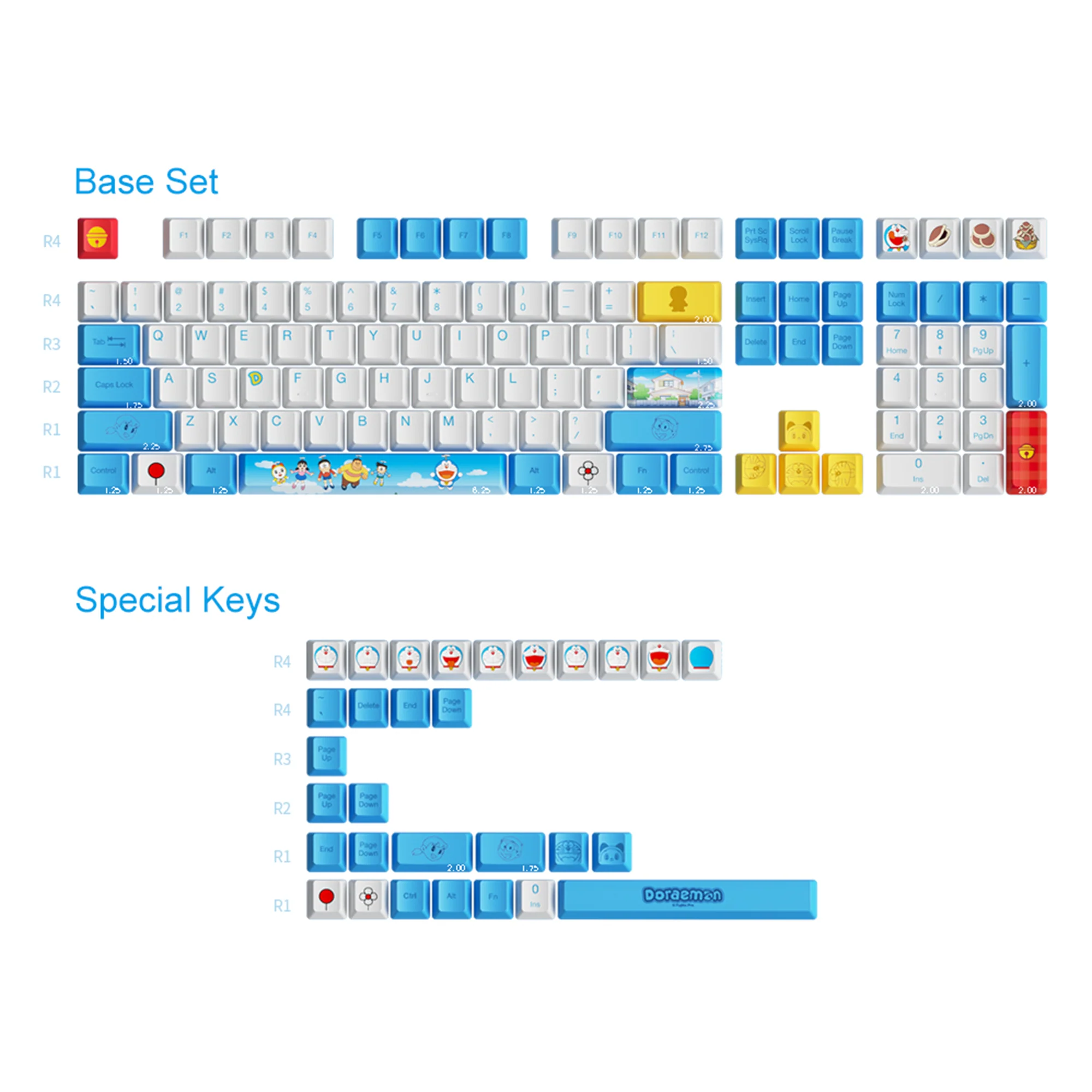 Doraemon Tastenkappen Set (138 Tasten) - Image 5