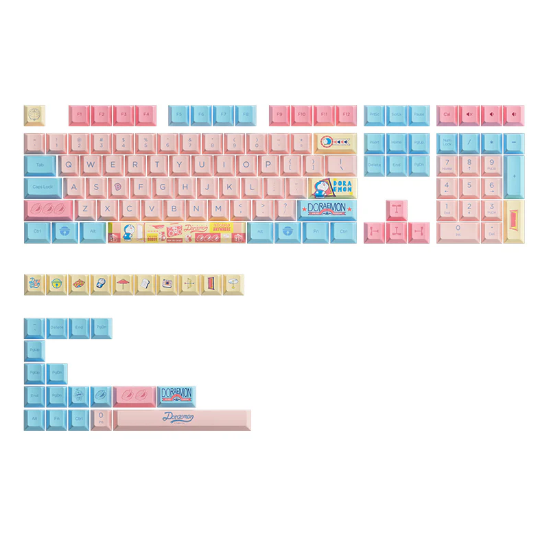 Doraemon Macaron Tastenkappen Set (136 Tasten) - Image 3