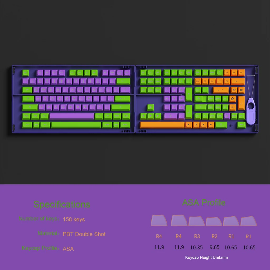 EVA-01 Themed Tastenkappen Set (158 Tasten) - Image 3