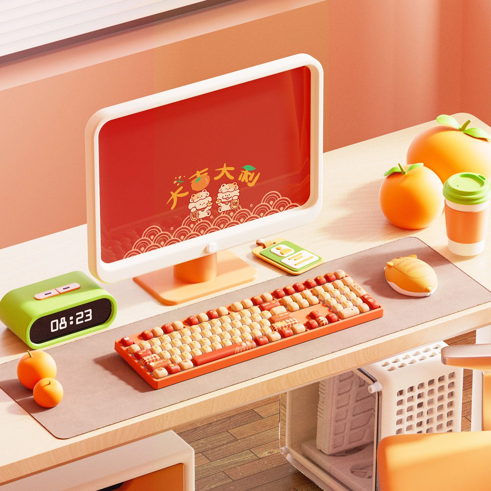 Lucky Tangerine Tastenkappen Set (137-Tasten) - Image 2