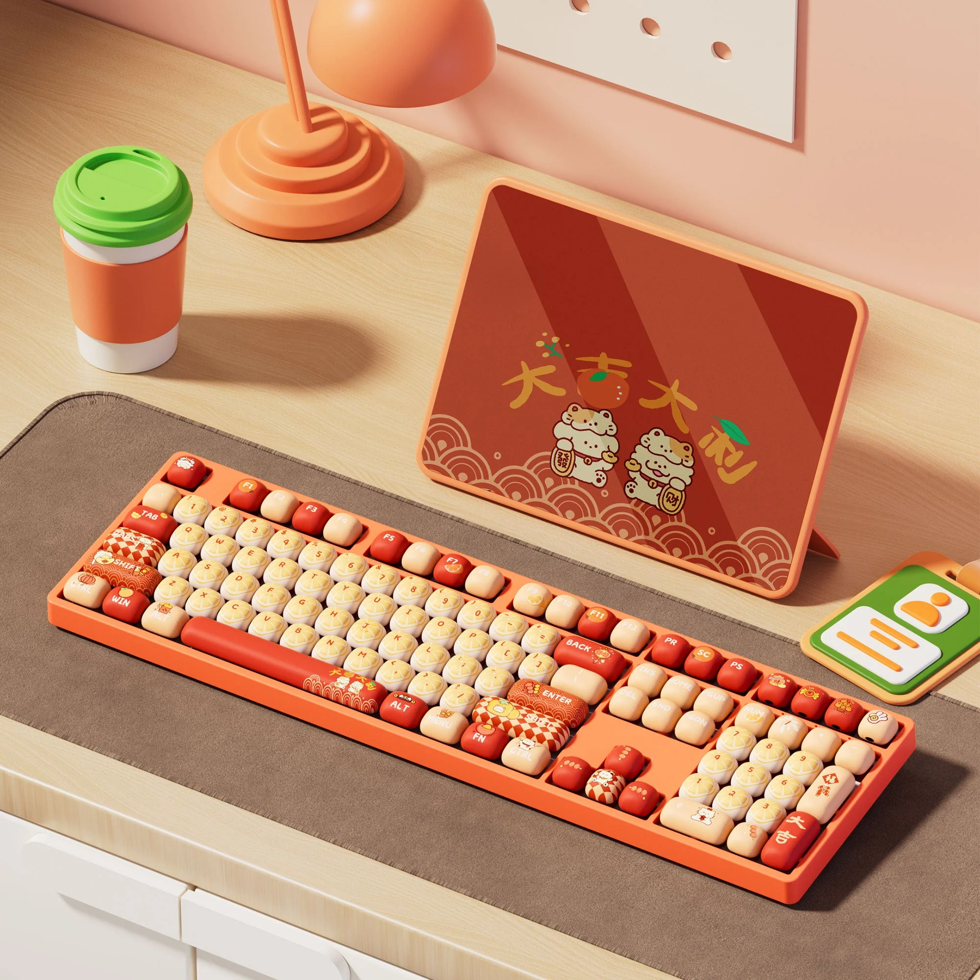 Lucky Tangerine Tastenkappen Set (137-Tasten) - Image 3