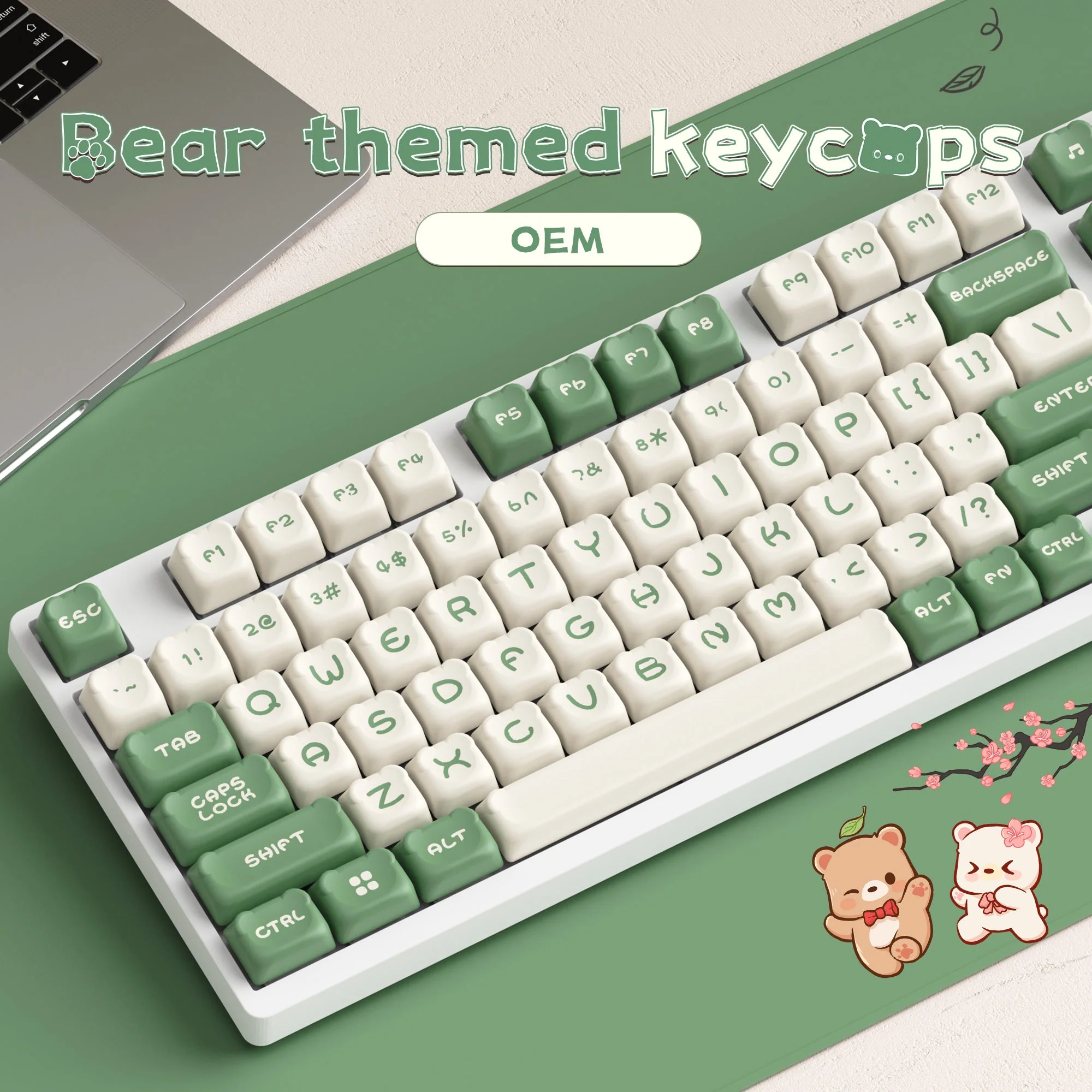 Matcha Bear Tastenkappen Set (122-Tasten) - Image 2