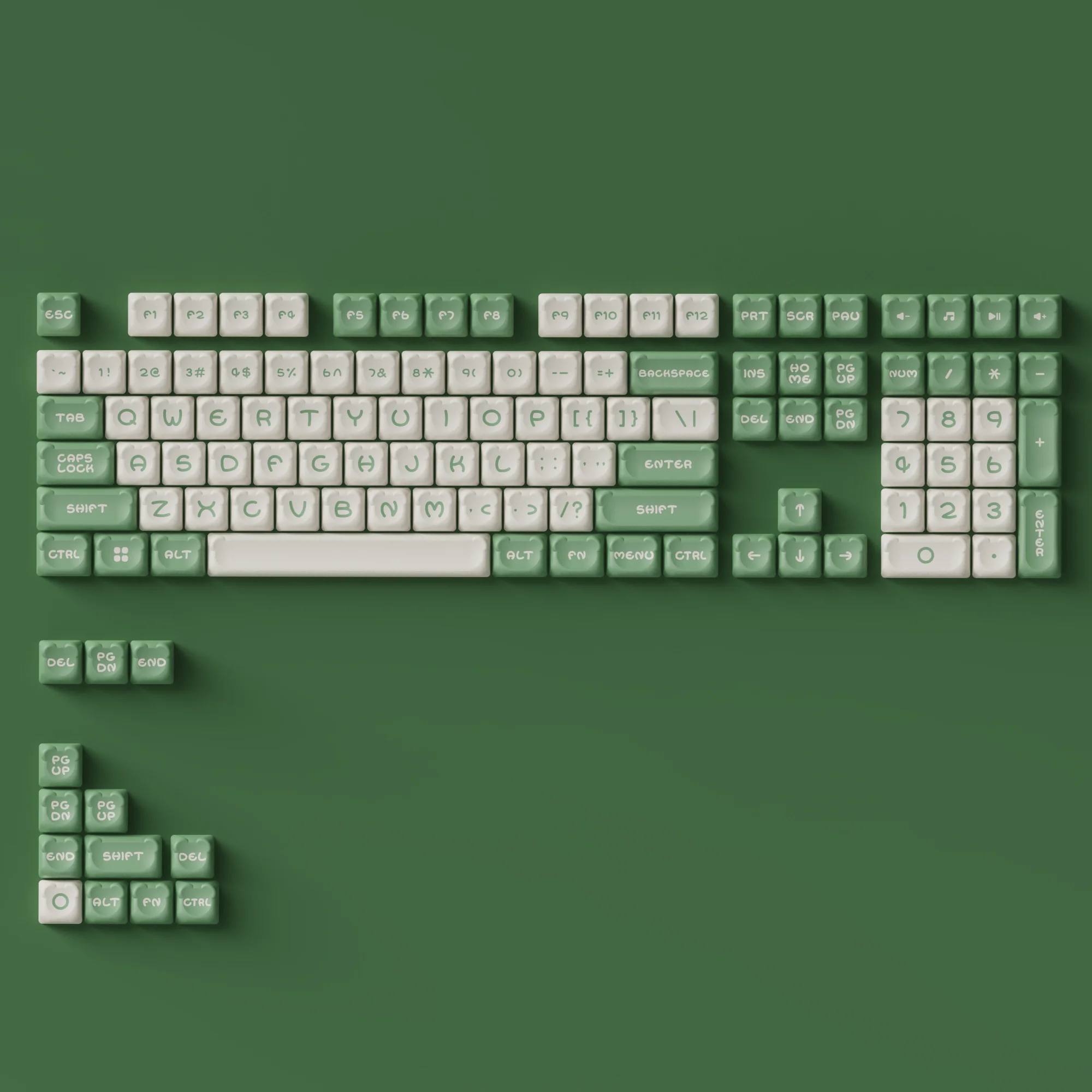 Matcha Bear Tastenkappen Set (122-Tasten) - Image 4
