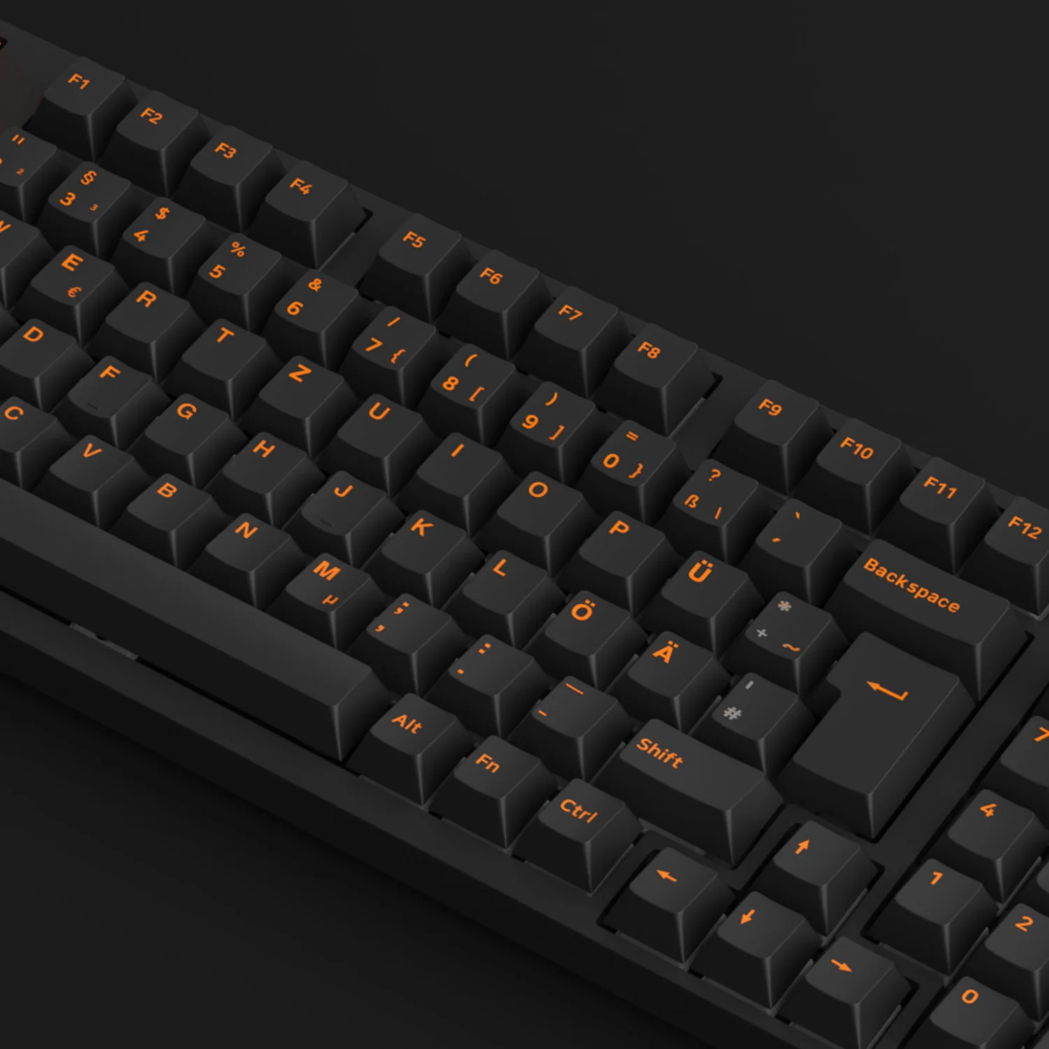 Orange on Black ISO DE Tastenkappen Set (119-Tasten) - Image 8