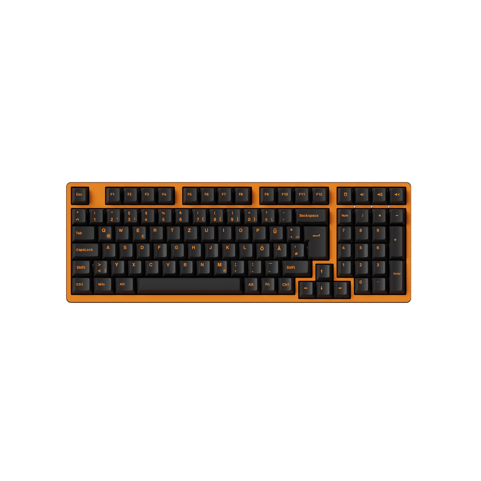 Orange on Black ISO-DE/UK/Nordic Tastenkappen Set (210-Tasten) - Image 10
