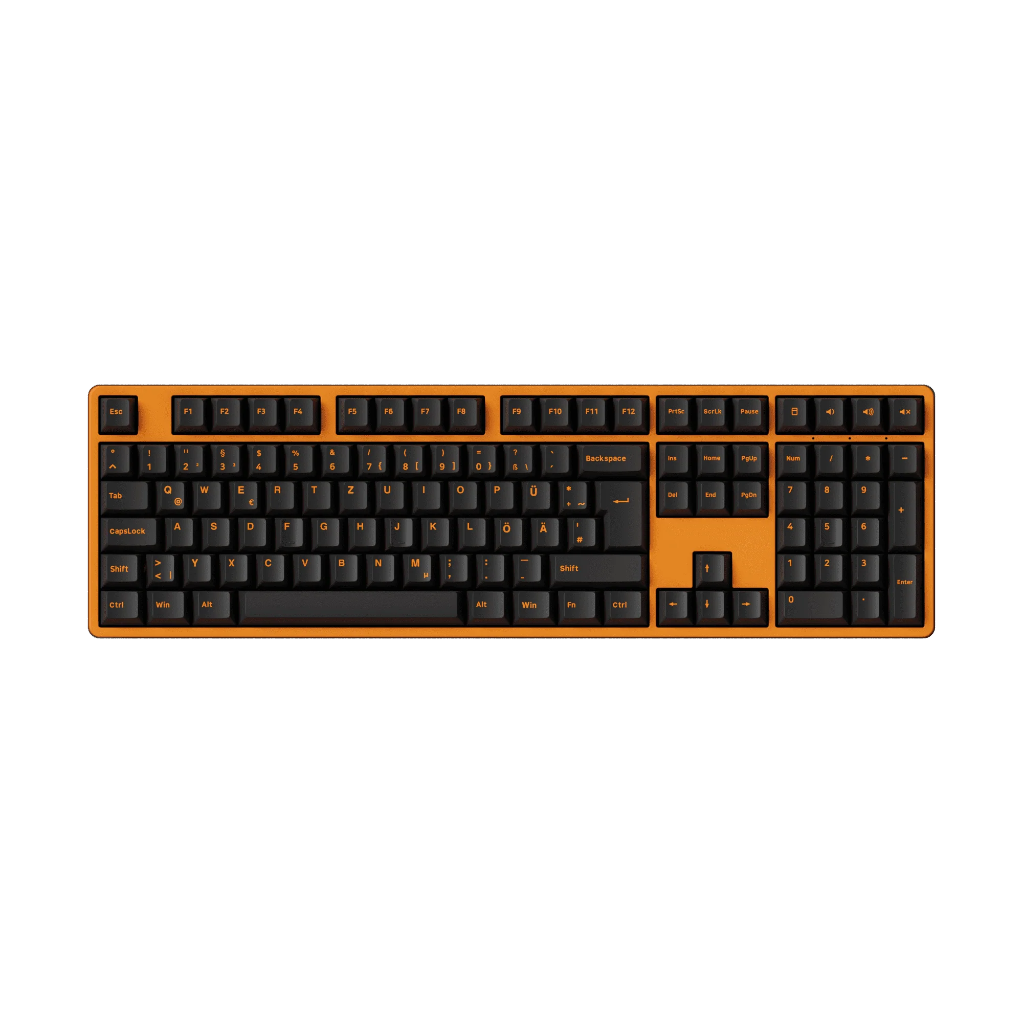 Orange on Black ISO-DE/UK/Nordic Tastenkappen Set (210-Tasten) - Image 12