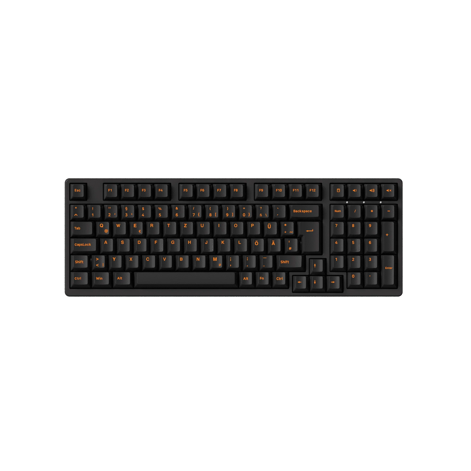 Orange on Black ISO-DE/UK/Nordic Tastenkappen Set (210-Tasten) - Image 9