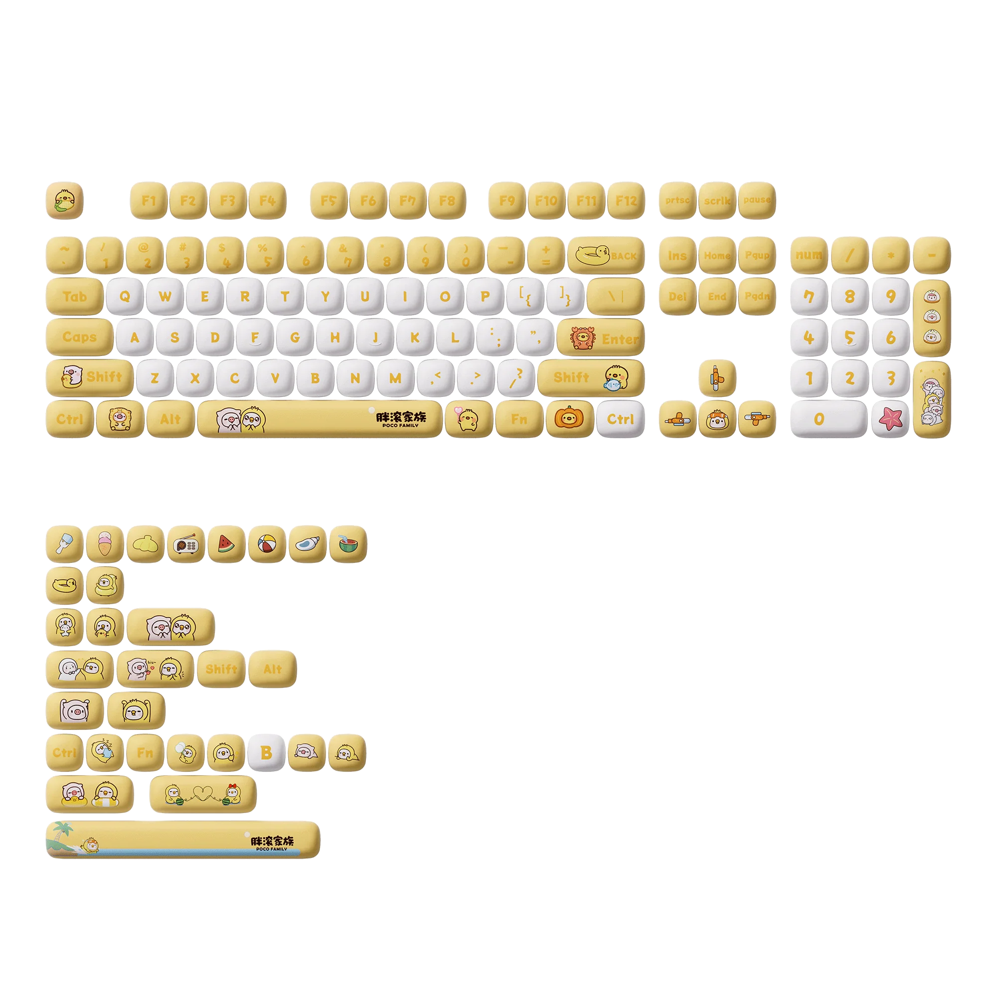 POCO Duck Tastenkappen Set (136-Tasten)