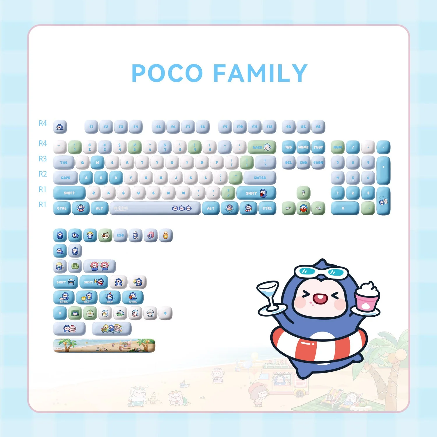 POCO Penguin Tastenkappen Set (136-Tasten) - Image 2