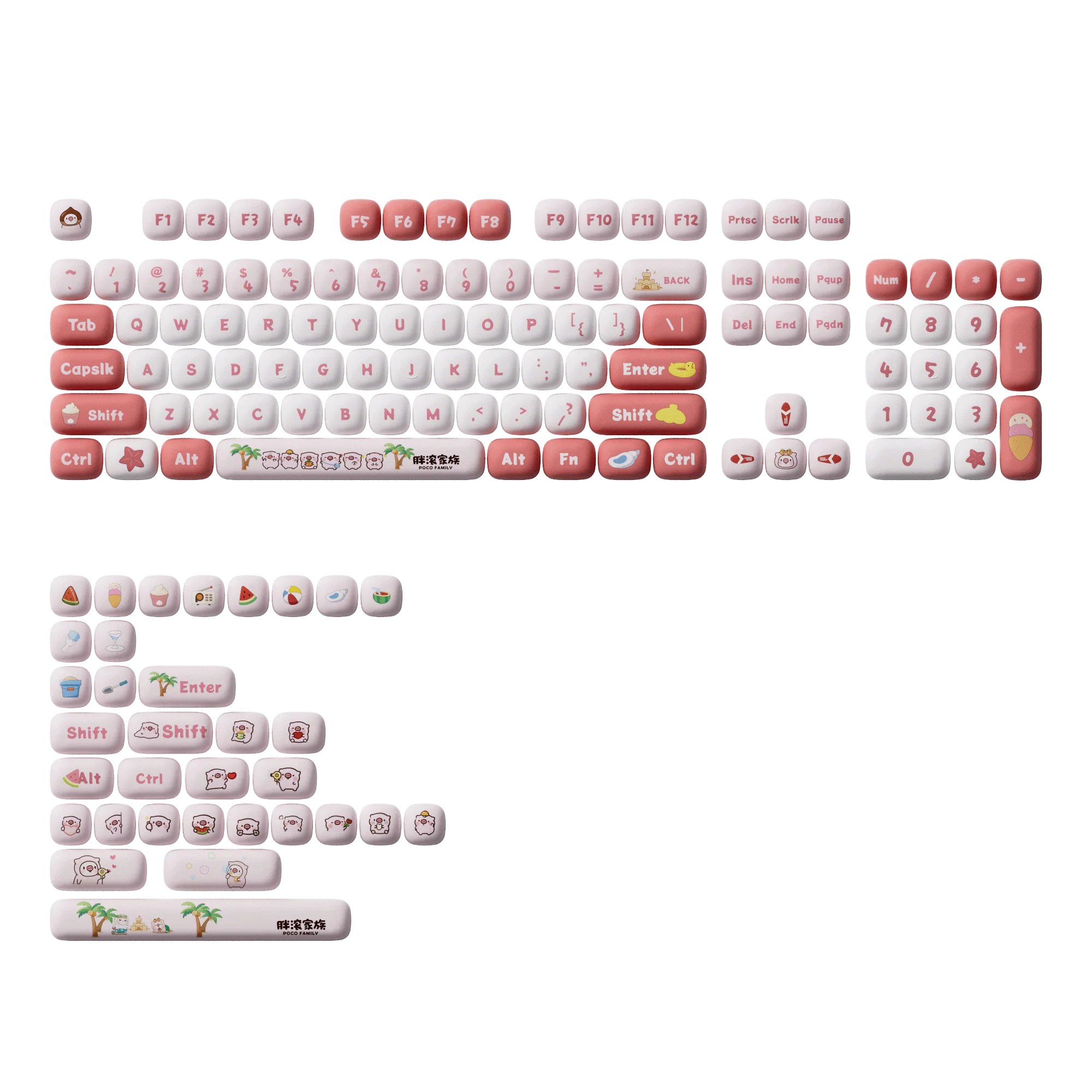 POCO Pig Tastenkappen Set (138-Tasten)