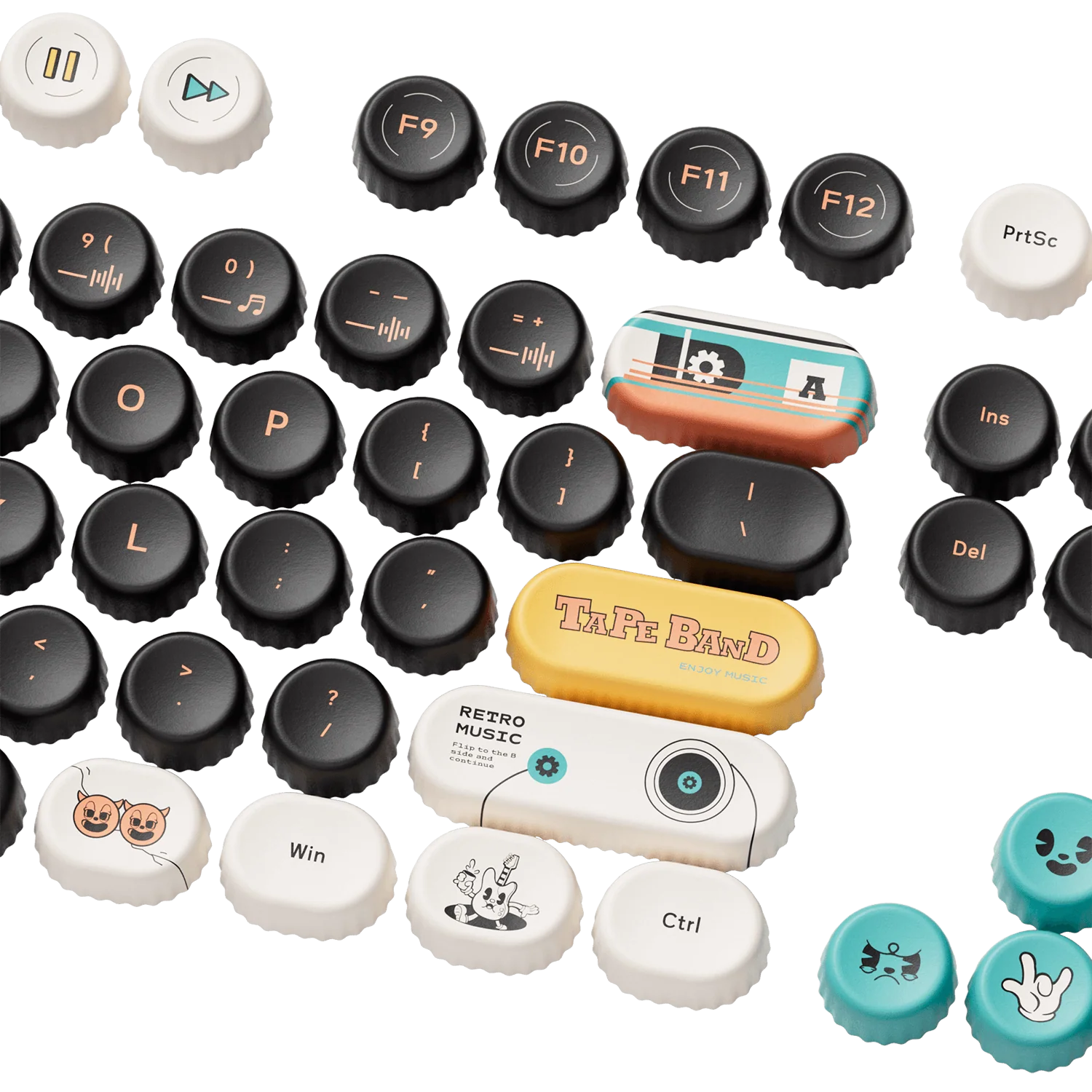 Punk Cat BottleCap Tastenkappen Set (131-Tasten) - Image 10