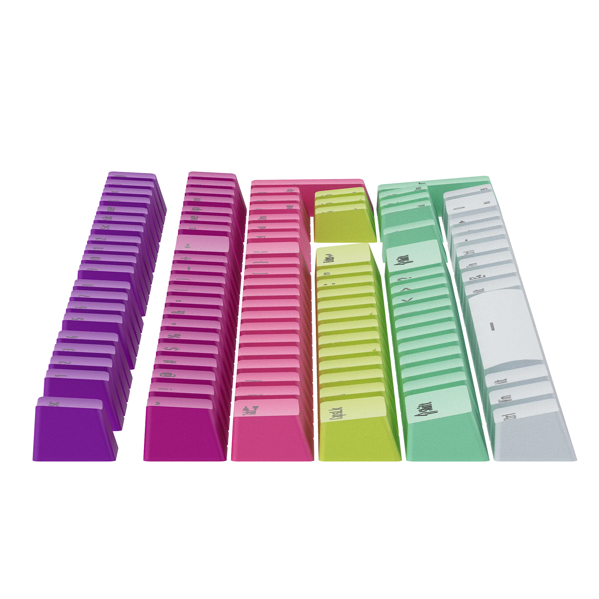 Rainbow Gradient Tastenkappen Set (132 Tasten) - Image 4