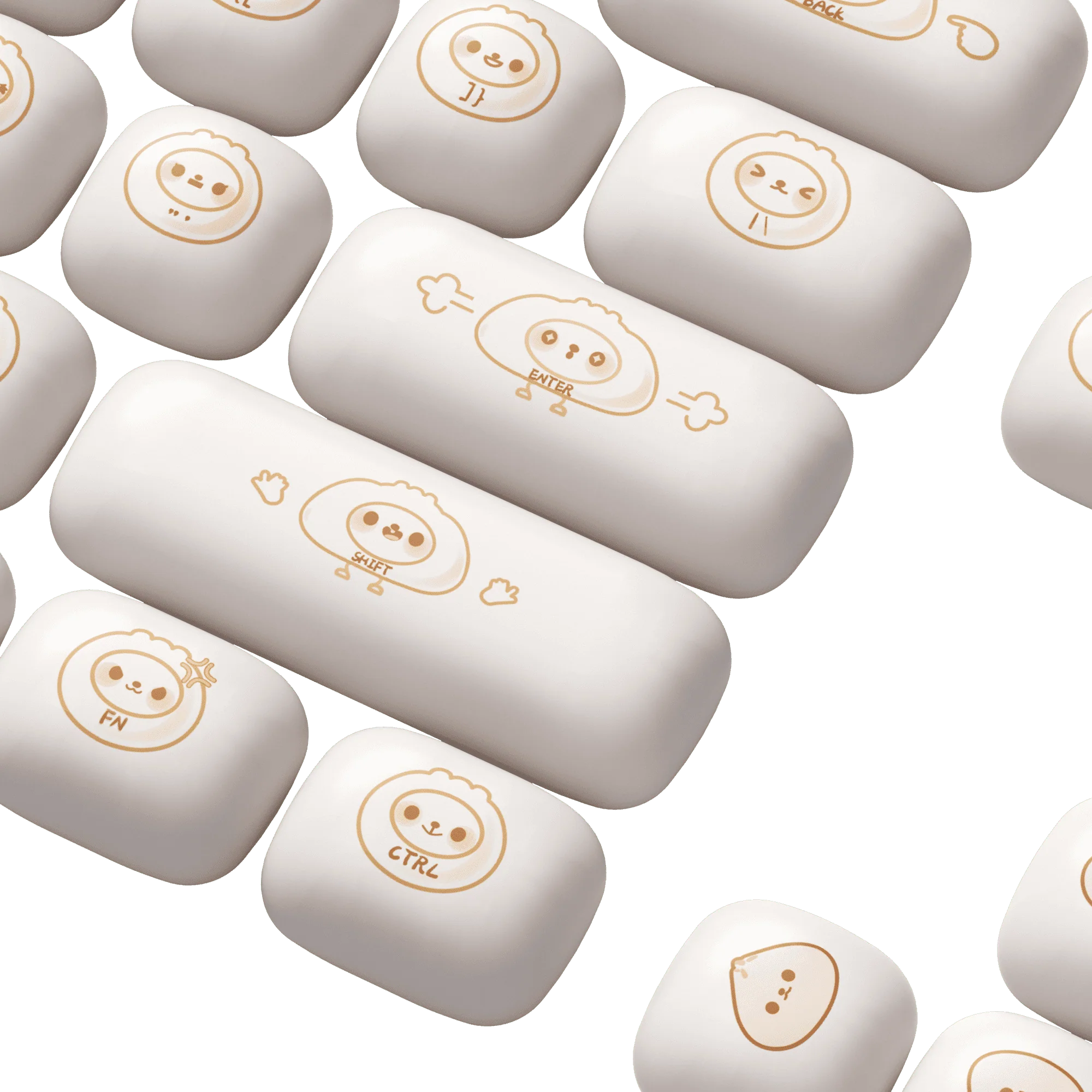 Steamed Buns Tastenkappen Set (144-Tasten) - Image 6