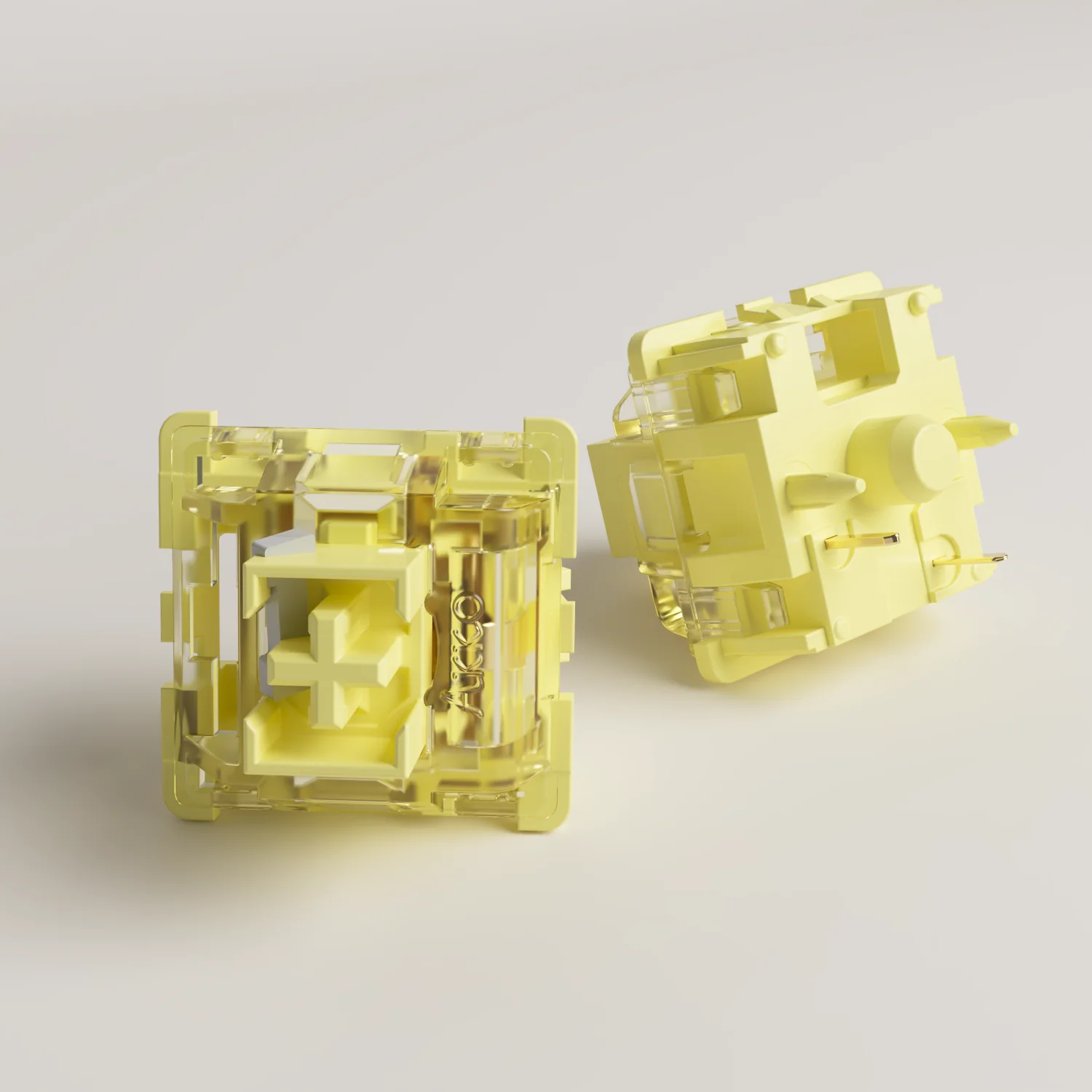V3 Cream Yellow Pro Switch (Linear, 45pcs) - Image 3