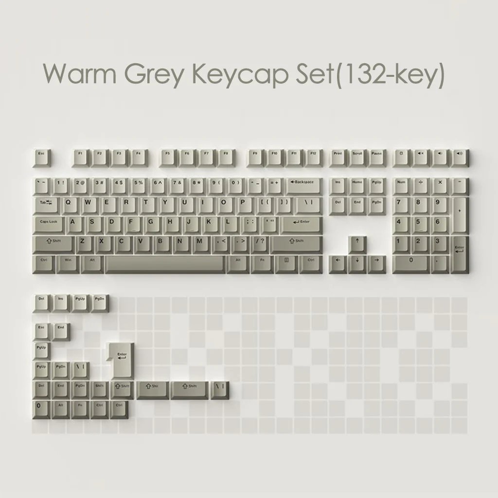 Warm Gray Tastenkappen Set (132 Tasten) - Image 5