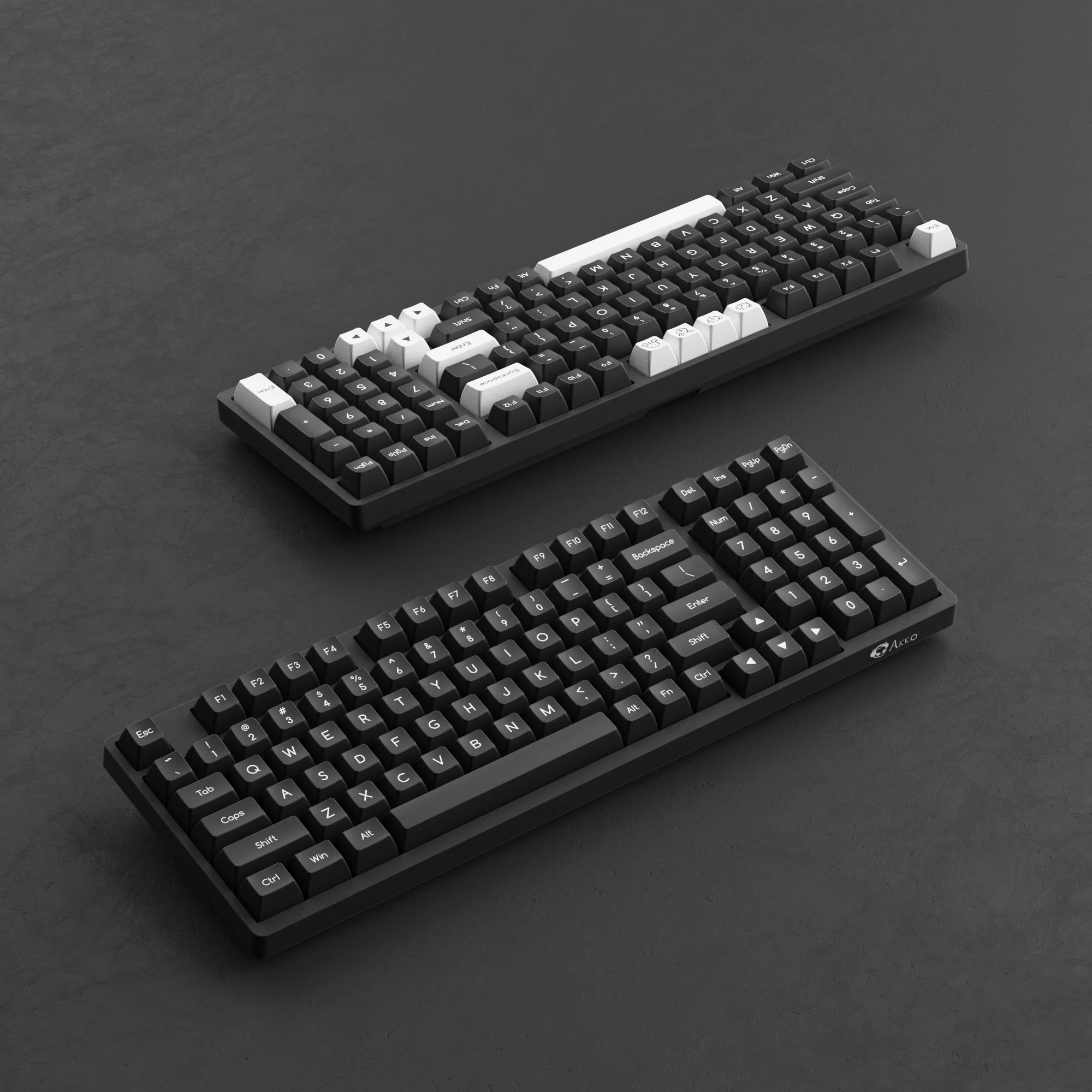 White on Black ABS SAL Tastenkappen Set (195 Tasten) - Image 8