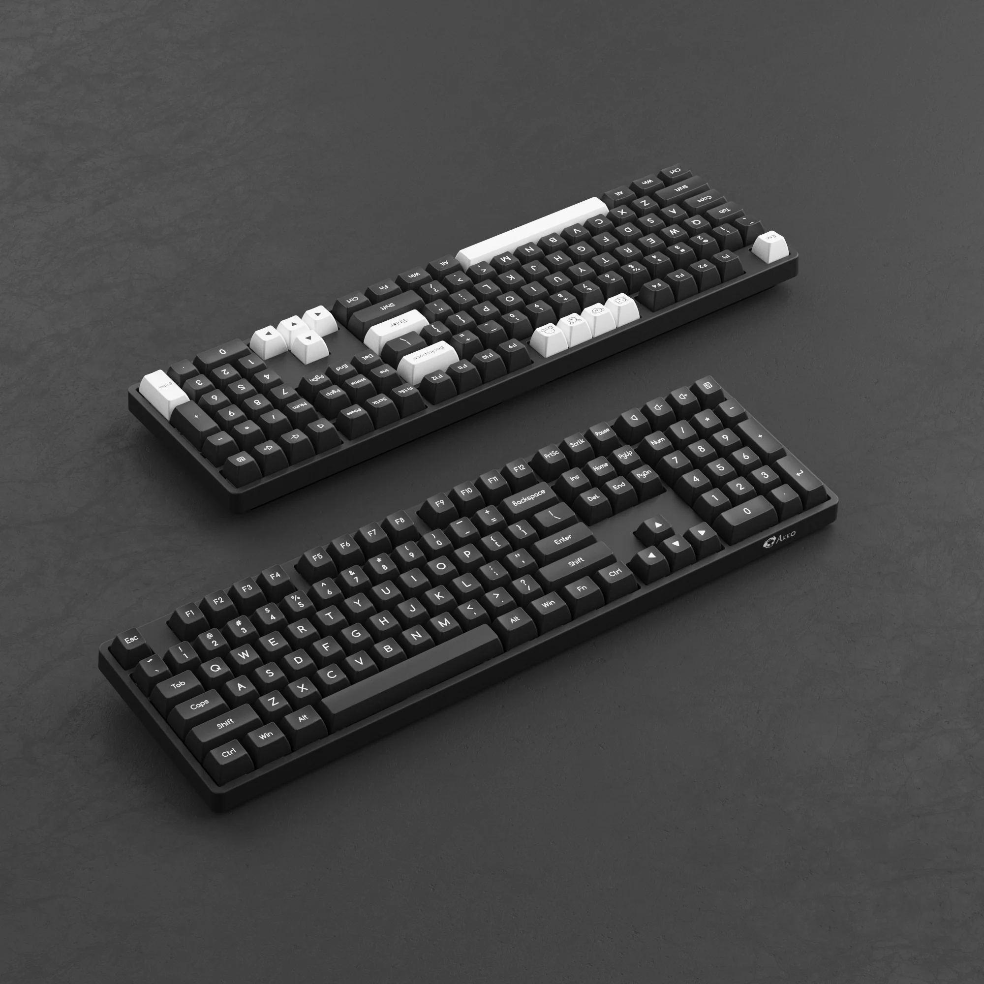 White on Black ABS SAL Tastenkappen Set (195 Tasten) - Image 9